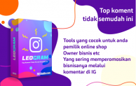 Tools Top Komen IG, Jualan tambah Laris Manis